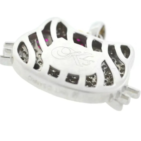 18k White Gold & Diamond Kimora Lee Simmons Pendant - Picture 3 of 6